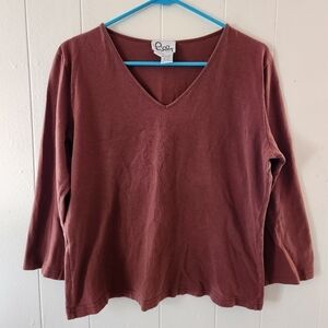 Vintage Lilly Pulitzer Pima Cotton V neck Size Large